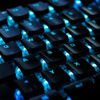 black and white computer keyboard