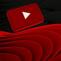 A red and black background with a white arrow